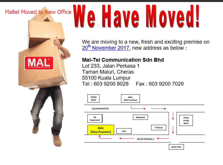 Maltel New Office Address